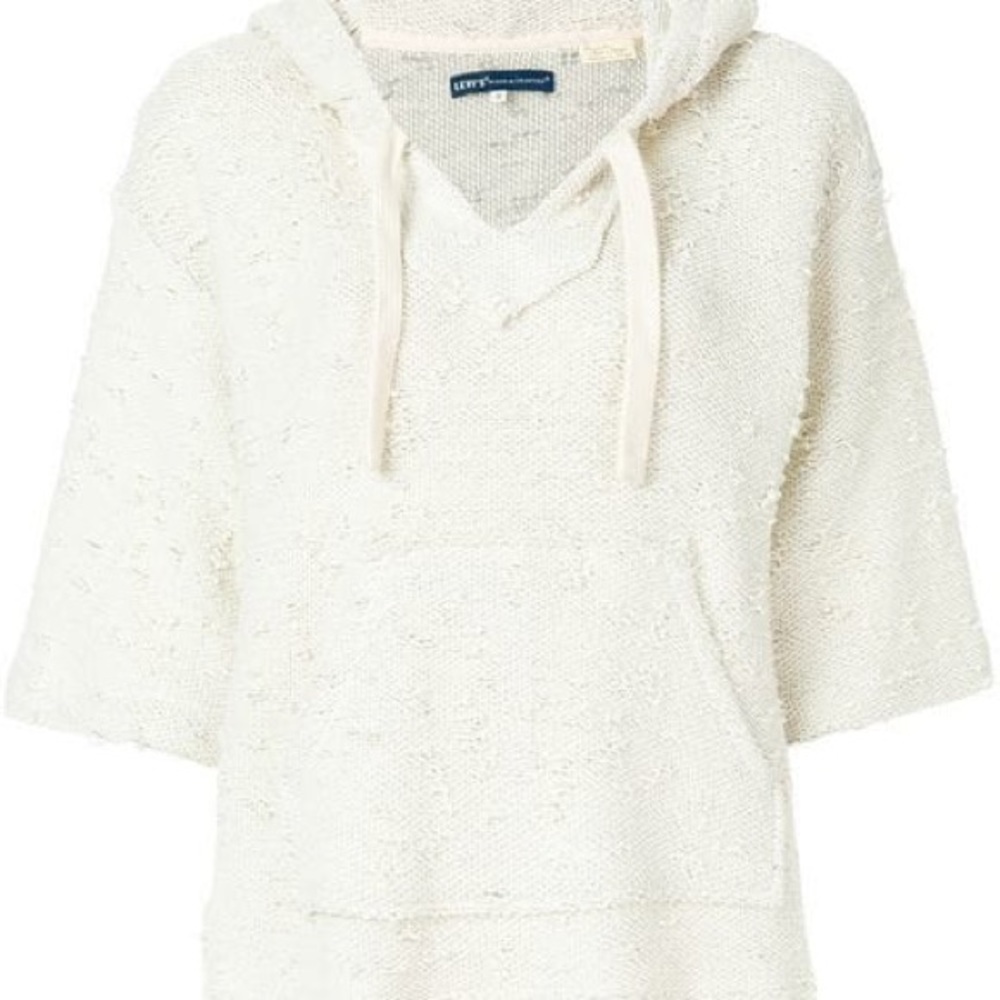 Levi’s short-sleeved white hoodie